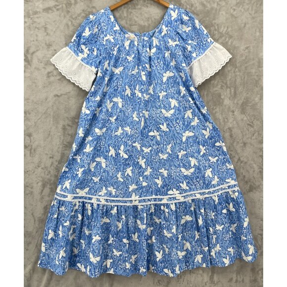 Hilda Hawaii Dresses & Skirts - Hilda Hawaii Vintage 70s Butterfly Floral MuuMuu Midi Dress Aloha